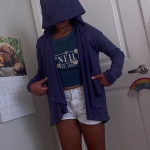 Purple  soft French terry cardigan